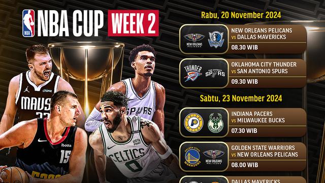Jadwal NBA Cup Season 2024/25 Week 2 Pekan Ini di Vidio