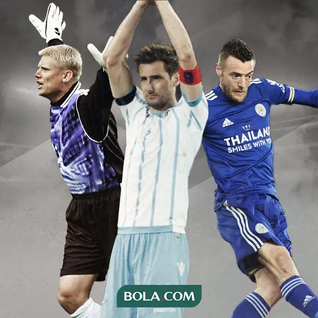 Peter Schmeichel, Miroslav Klose, Jamie Vardy