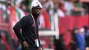 Satu-satunya kemenangan skuad asuhan Sudan Kwesi Appiah didapatkan saat melawan Guniea Khatulistiwa. Itupun golnya didapatkan dari gol bunuh diri Saul Coco. (AFP/Gabriel Bouys)
