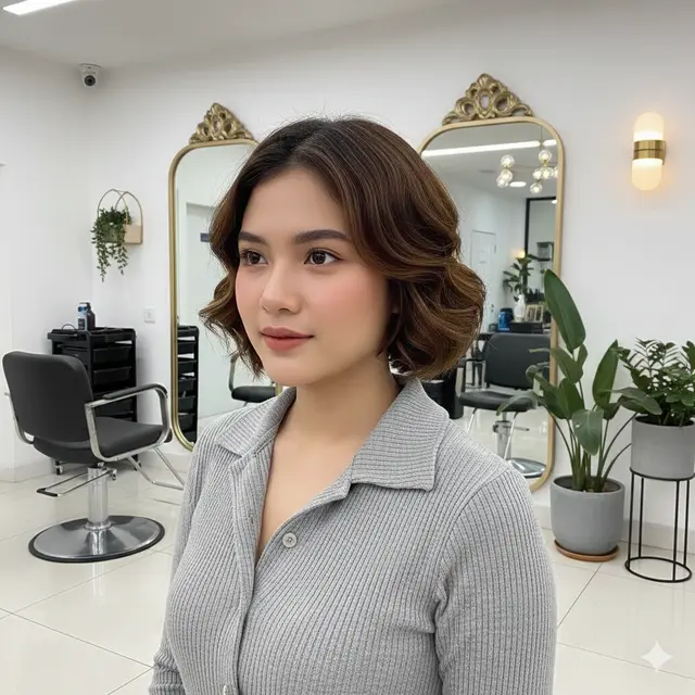 Model Rambut Wanita Pendek Gelombang