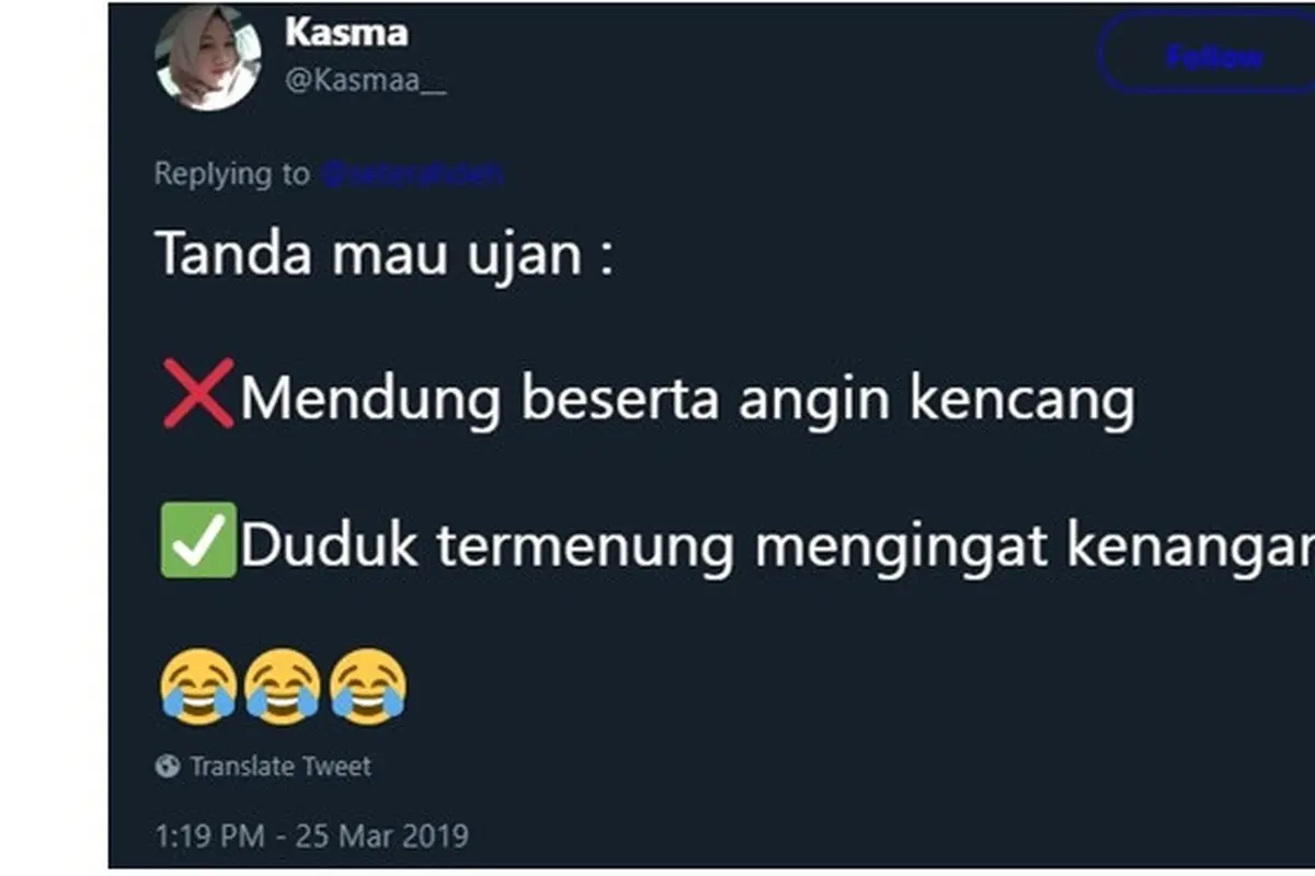 5 Tanda Mau Hujan Versi Netizen Ini Kocak Abis