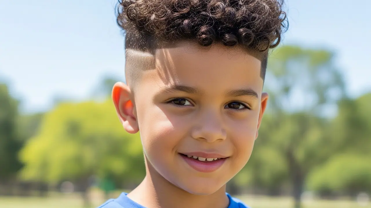 Model Rambut Anak Pria Ikal yang Mudah Dirawat (Image by Gemini AI)