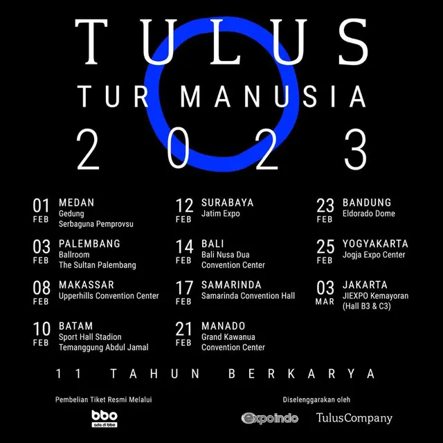 Tulus Umumkan Tur 2023