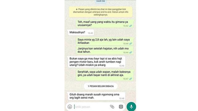 6 Chat Nagih Hutang Ini Drama Banget, Bikin Geregetan