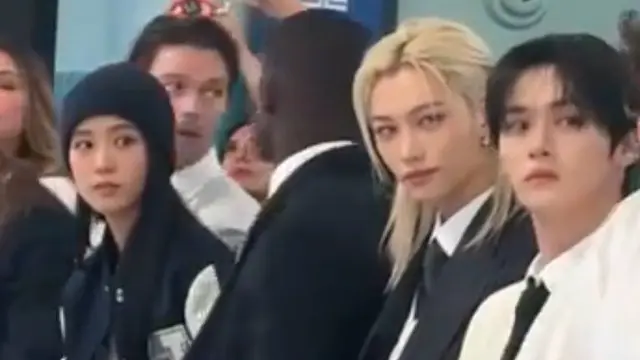 Jisoo, Felix, dan Lee Know (X/@viraltakes)