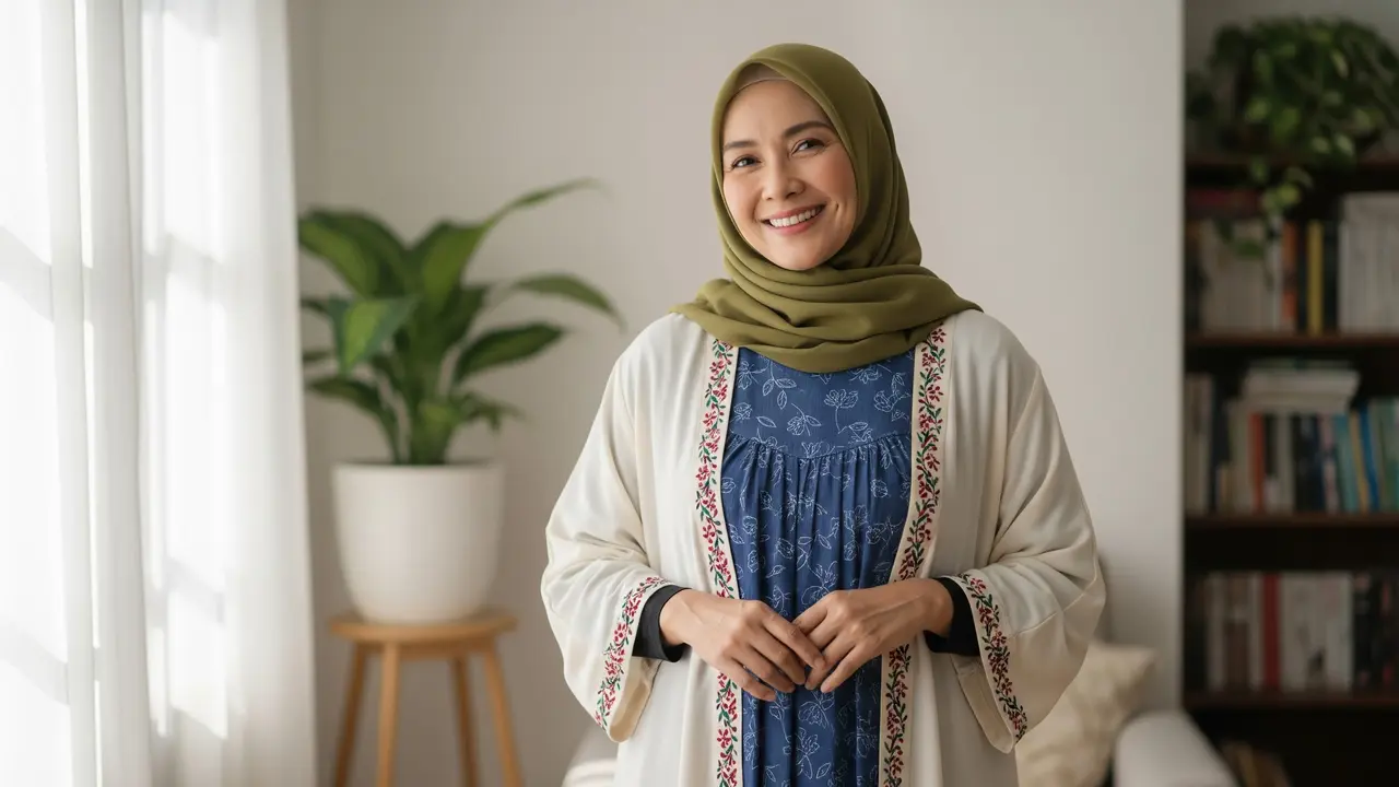 Gamis Santai Ibu Rumah Tangga 50 Tahun