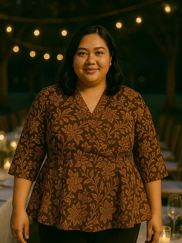 Model Batik Wanita Gemuk