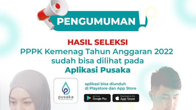 Pengumuman Calon PPPK Kemenag 2022. (Foto: Liputan6.com/Kemenag)