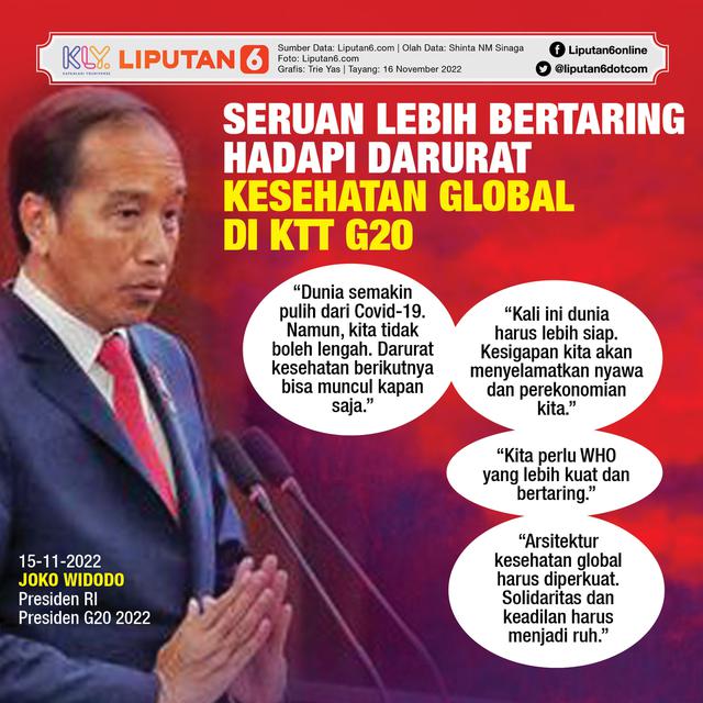 Infografis Seruan Lebih Bertaring Hadapi Darurat Kesehatan Global di KTT G20