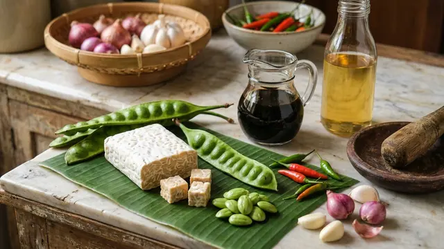 Resep tempe tumis petai cabai rawit (AI Generated)