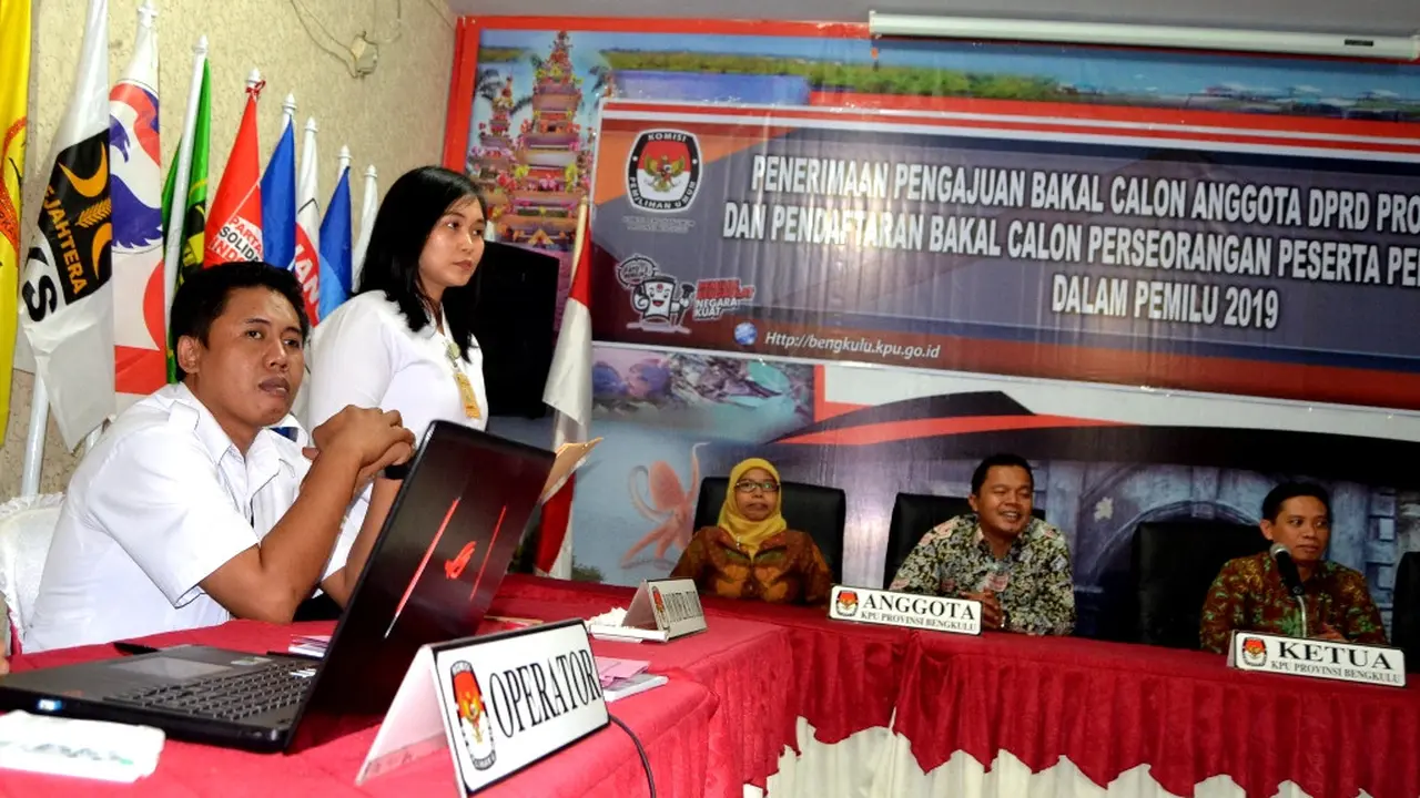 5 Balon DPD RI Daftar ke KPU Bengkulu