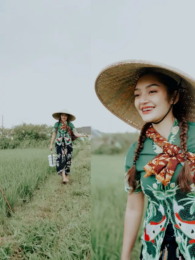 7 Pemotretan Siti Badriah dengan Krisjiana Baharudin di Sawah Ini Curi Perhatian