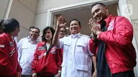 Berdasarkan informasi dari Tim Media Prabowo Subianto, kedatangan bakal calon presiden (capres) dari Koalisi Kebangkitan Indonesia Raya ini adalah untuk bersilaturahmi. (Liputan6.com/Faizal Fanani)