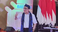 Menteri Hukum dan HAM Yasonna H Laoly pada kegiatan bertajuk&nbsp;Satu Jam Bersama Menteri Hukum dan HAM: Anak Kolong Menjemput Mimpi di Universitas Sultan Ageng Tirtayasa Serang, Banten, Kamis (26/10/2023).&nbsp;(Ist)