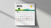 Ilustrasi kalender 2026. Foto: Gemini