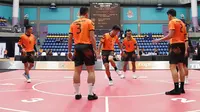 Tim Malaysia meraih medali emas sepak takraw chinlone nomor linking pada SEA Games 2017. (dok. kualalumpur 2017)