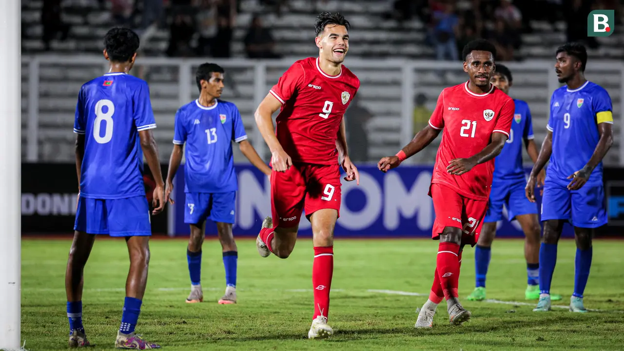 Foto: Sempat Buntu di Babak Pertama, Timnas Indonesia U-20 Pesta Gol atas Maladewa di Kualifikasi Piala Asia U-20 2025