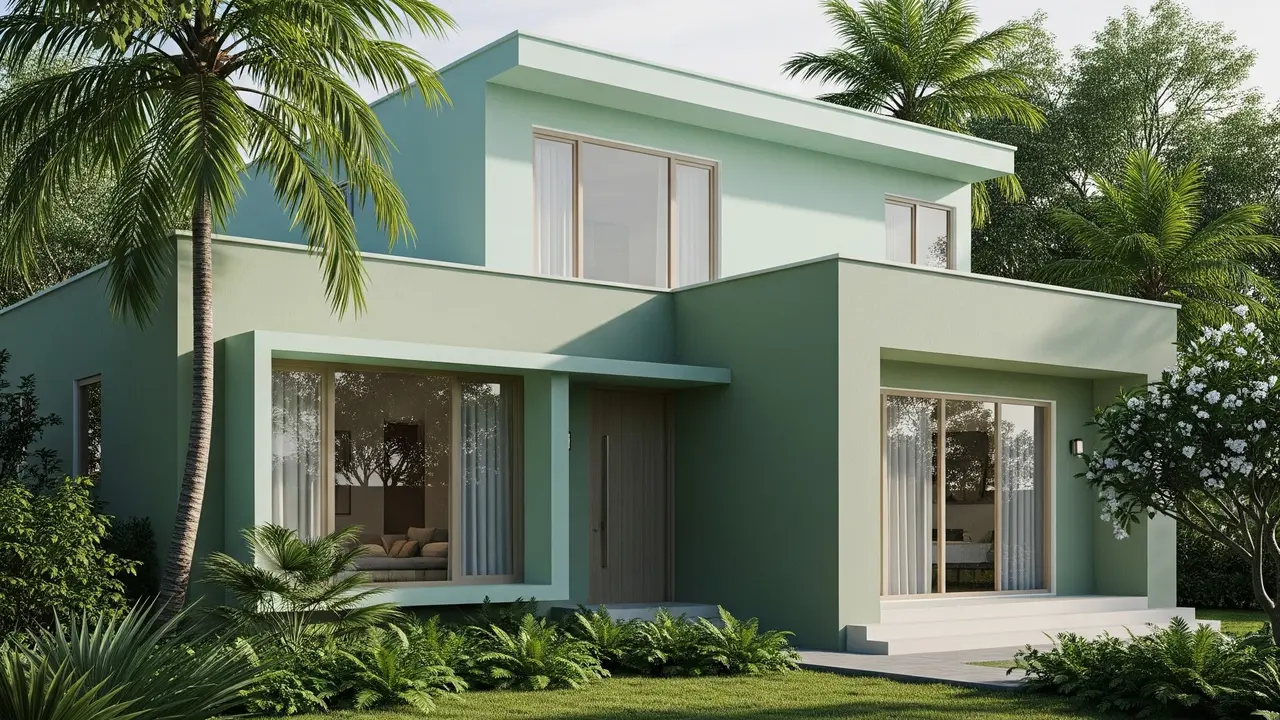 Warna Cat Eksterior agar Rumah Terasa Sejuk (Image by Gemini AI)
