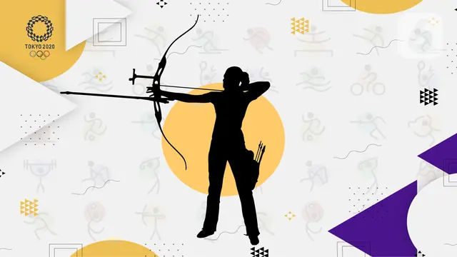 Ilustrasi Panahan Olimpiade Tokyo 2020