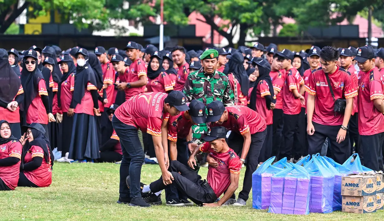 Komisi Independen Pemilihan (KIP) Kota Banda Aceh dalam amanatnya mengingatkan kepada setiap insan penyelenggara Pilkada 2024 untuk tetap menjaga netralitas dan integritas. (CHAIDEER MAHYUDDIN/AFP)