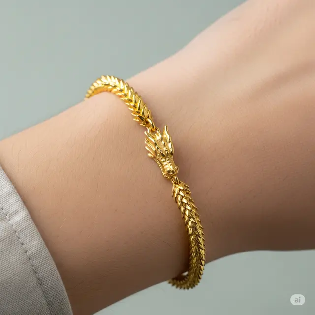 9 Model Gelang Emas Rantai Sisik Naga Terpopuler untuk Koleksi Perhiasan Anda