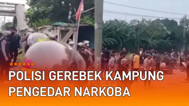 Polisi gerebek Kampung Muara Bahari, Jakarta Utara terkait pengedaran narkoba viral di media sosial.