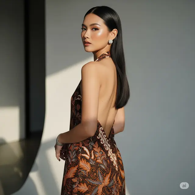 Model Dress Batik Panjang Terbaru. Foto: Gemini