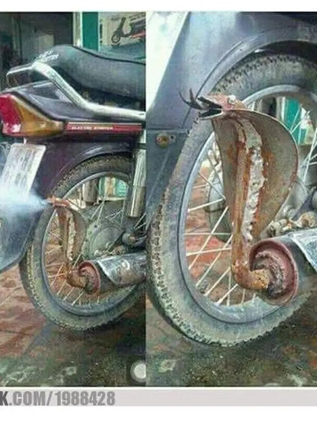 Modifikasi Nyeleneh Knalpot Sepeda Motor Ini Bikin Tepuk Jidat