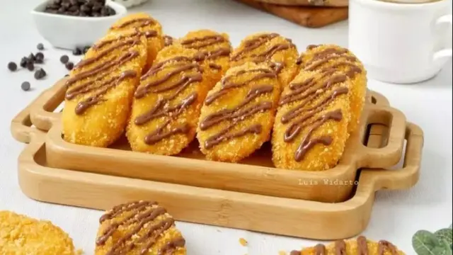 Pisang Goreng Cokelat Krispi.