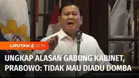 Bakal calon presiden Prabowo Subianto mengungkapkan alasan dirinya mau bergabung dalam Kabinet Indonesia Maju. Prabowo mengaku tidak mau diadu domba dengan Presiden Joko Widodo.