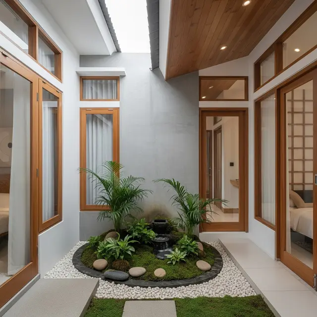 Model Rumah Kecil Tapi Luas dengan Taman Dalam Rumah