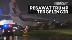 Pesawat yang ditumpangi cawapres Donald Trump, Mike Pence tergelincir akibat hujan deras