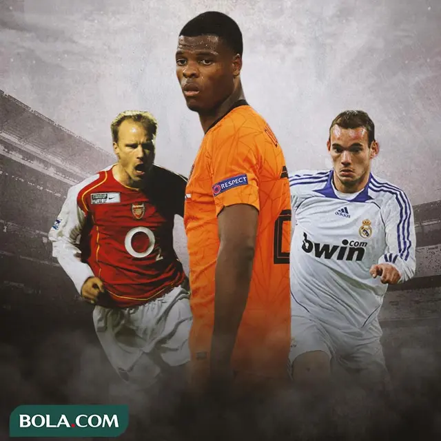 Ilustrasi - Dennis Bergkamp, Denzel Dumfries, Wesley Sneijder