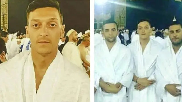 Video Mesut Ozil yang sedang melakukan ibadah umrah di sela-sela liburan akhir kompetisi dan menjelang Piala Eropa 2016.