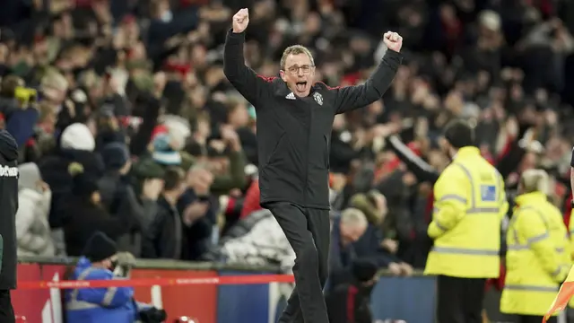 Foto: Luapan Kebahagiaan Ralf Rangnick Usai MU Jinakkan West Ham United di Liga Inggris