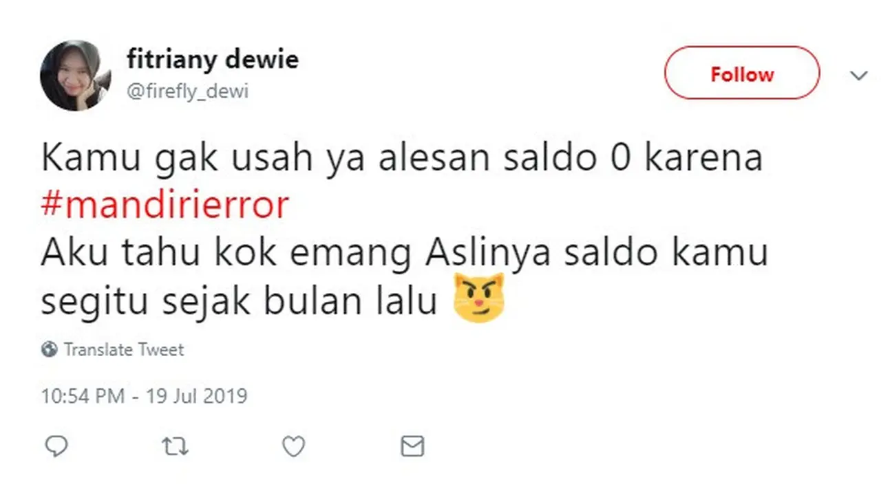 bank mandiri eror, begini reaksi kocak warganet