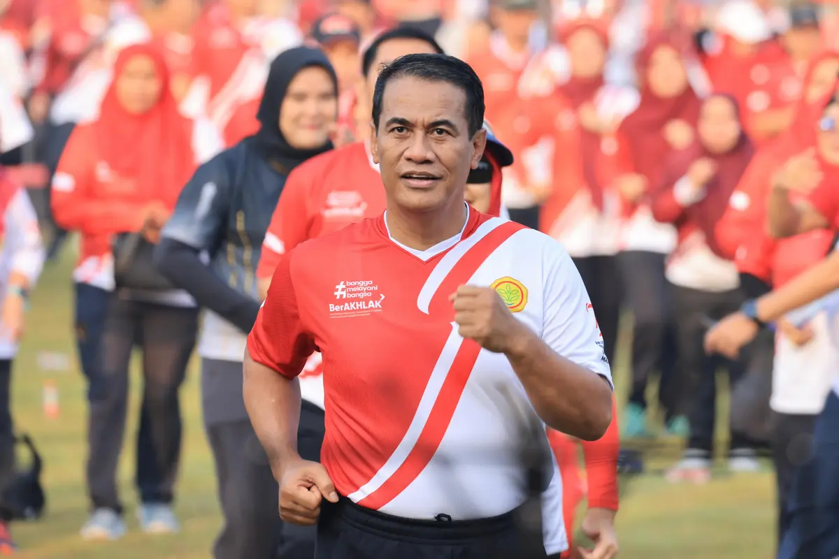 Menteri Pertanian (Mentan) Amran Sulaiman memimpin perayaan Hari Ulang Tahun (HUT) ke-79 Kemerdekaan Republik Indonesia di Tangerang, Banten pada Kamis (15/8/2024). (Dok Kementan)