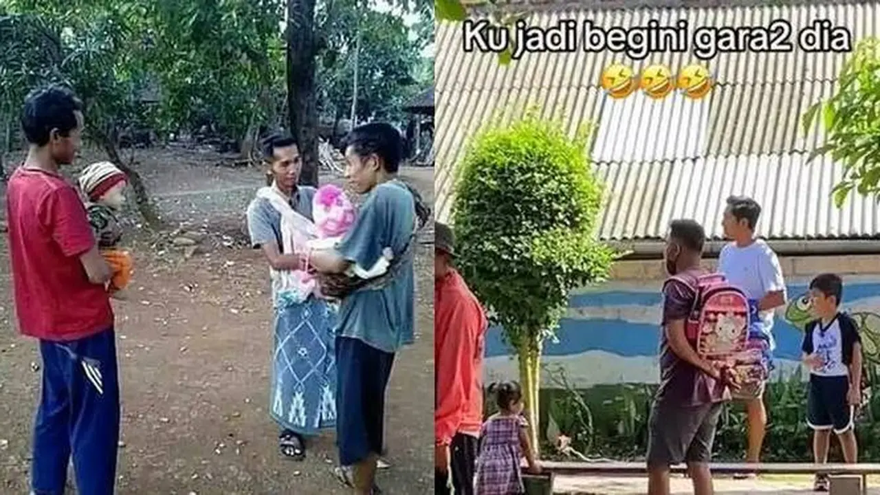 10 Potret Lucu Bapak Rumah Tangga saat Jaga Anaknya yang Masih Kecil Ini Kocak