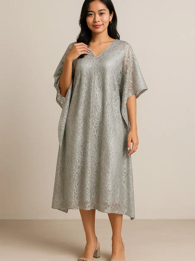 Long dress brokat non hijab (Image by ChatGPT)