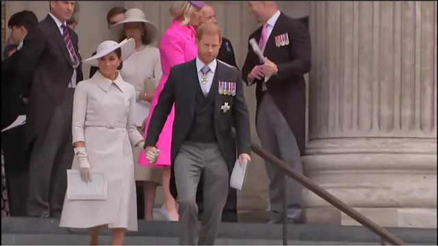Pangeran Harry dan Meghan Markle di rangkaian acara Platinum Jubilee dari Ratu Elizabeth II