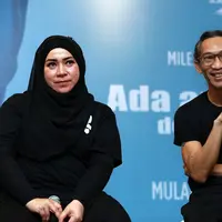 Melly Goeslaw dan Antoe Hoed, penata musik film AADC 2 (Deki Prayoga/bintang.com)