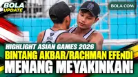 Highlight Asian Games 2026: Bintang Akbar/Rachman Efendi Menang Meyakinkan di Voli Pantai Putra