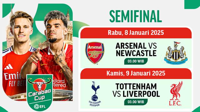 Jadwal Semifinal Carabao Cup 2024/25 Leg Pertama di Vidio