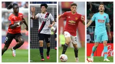 Foto kolase dari Eduardo Camavinga, Takehiro Tomiyasu, Daniel James, Saul Niguez sedikit dari sekian banyak drama yang terjadi di akhir-akhir penutupan bursa transfe awal musim 2021/2022. (Foto: AFP)