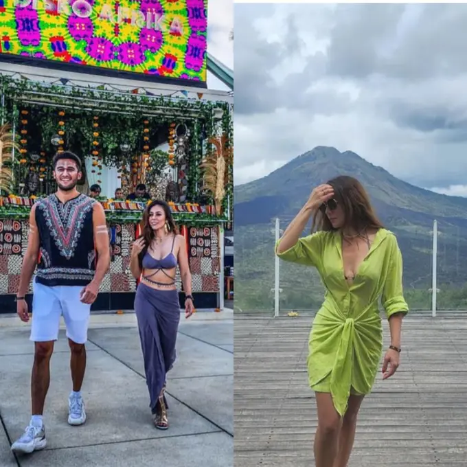 Gaya Liburan Wulan Guritno di Bali, Tampil dengan Bralette hingga V-neck Dress