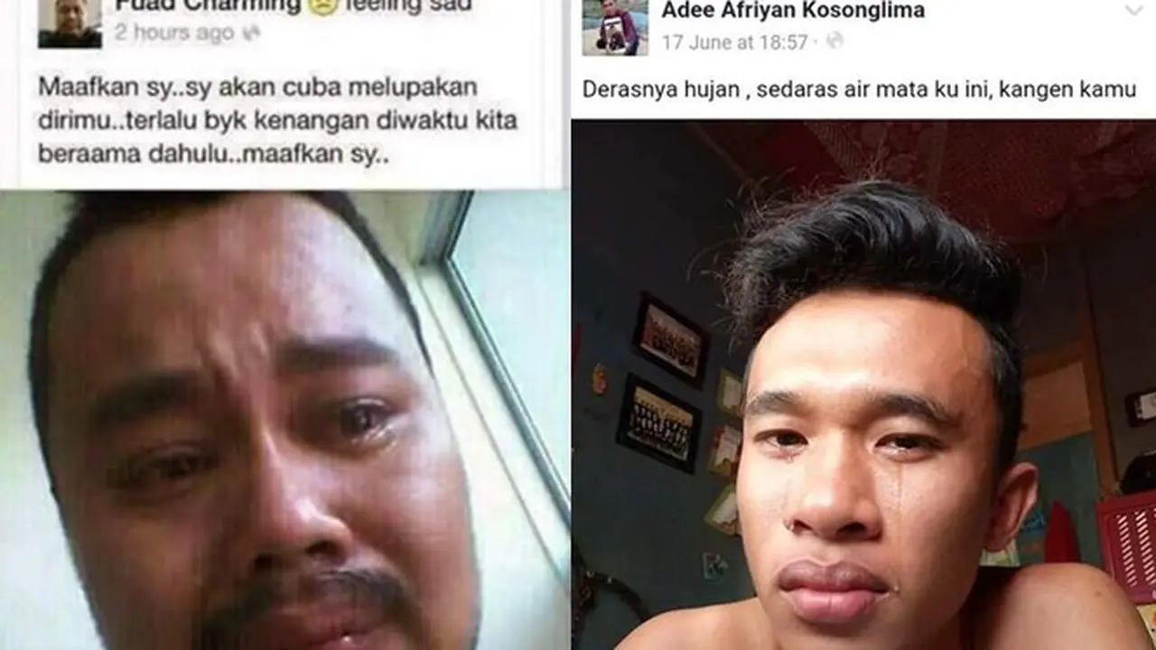 6 Status Facebook Cowok Dewasa Patah Hati Ini Kocak, Pamer Kesedihan