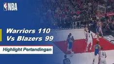 Draymond Green mencetak triple-double (20 poin, 13 rebound, 12 assist) dan Stephen Curry menambah 36 poin ketika Warriors unggul 3-0 atas Blazers.