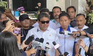 Penasihat Khusus Presiden Bidang Ketenagakerjaan dan Kesejahteraan Buruh, Said Iqbal di Kantor Kementerian Keuangan, Rabu, (8/7/2026). (Foto: Liputan6.com/Immanuel Christian)