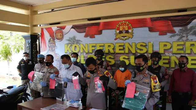 Pelaku pembunuh bocah saat berada di Mapolres Sumenep. (Foto: Liputan6.com/Istimewa)
