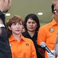 Kepolisian menggelar rilis terkait penangkapan Roro Fitria karena sabu.